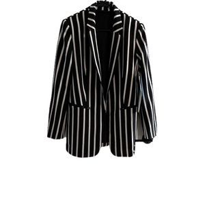 Striped Traditional Open Blazer